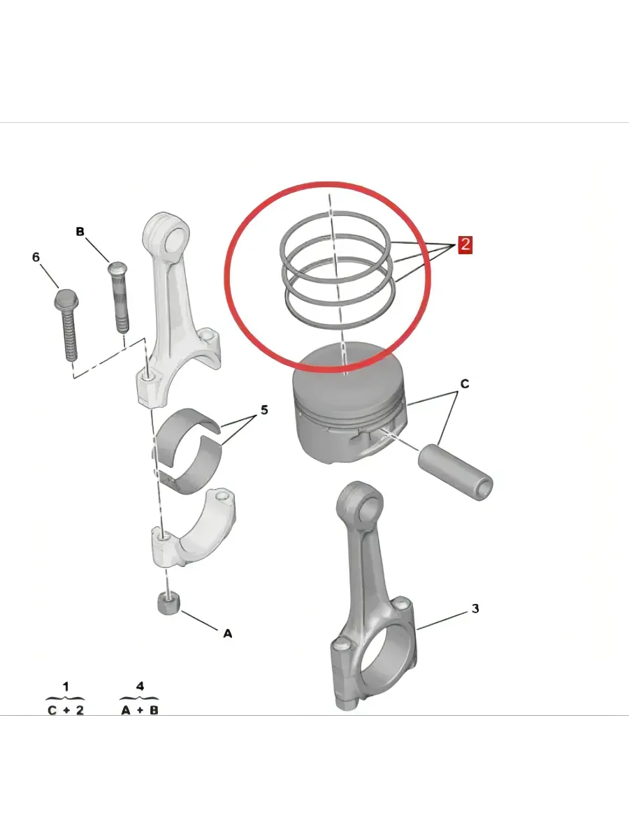 Кольца поршневые TU5JP4 NFU Peugeot Citroen — 0640R5 — OEM 0640R5 - 2