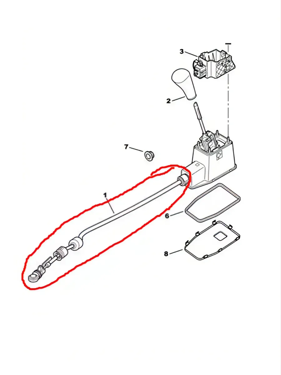 Трос АКПП peugeot 206 207 C3 — 2444Y5 — OEM 2444Y5 - 3